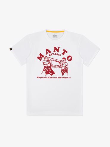 MANTO boxeo tshirt- white